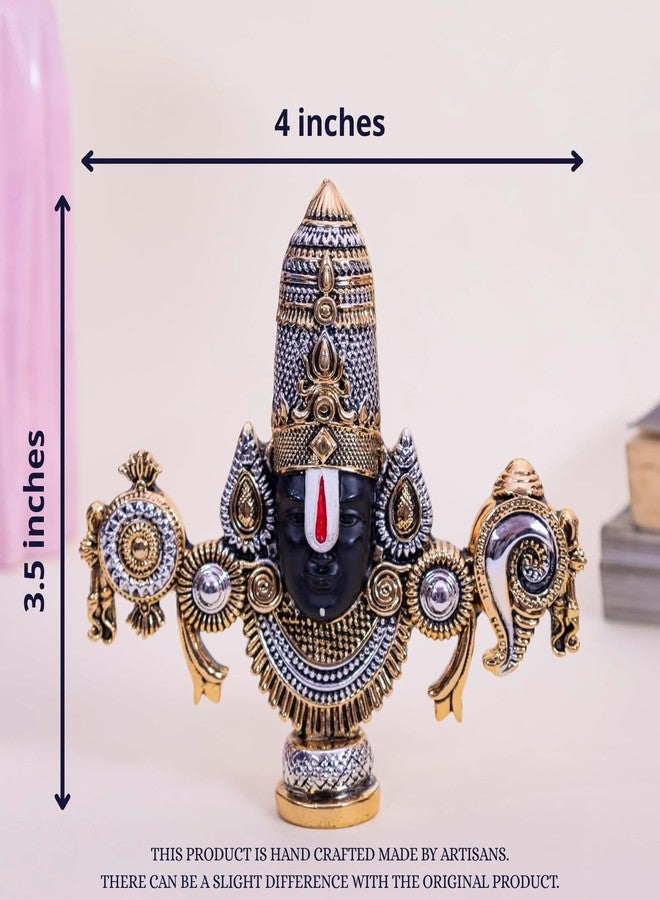 Dev Aastha 999 Silver Plated Balaji Murti | 4 Inch Spiritual & Vastu Idol for Home Temple Decor | Auspicious Lord Venkateswara Swamy Statue for Puja Room & Religious Gift - Image 2